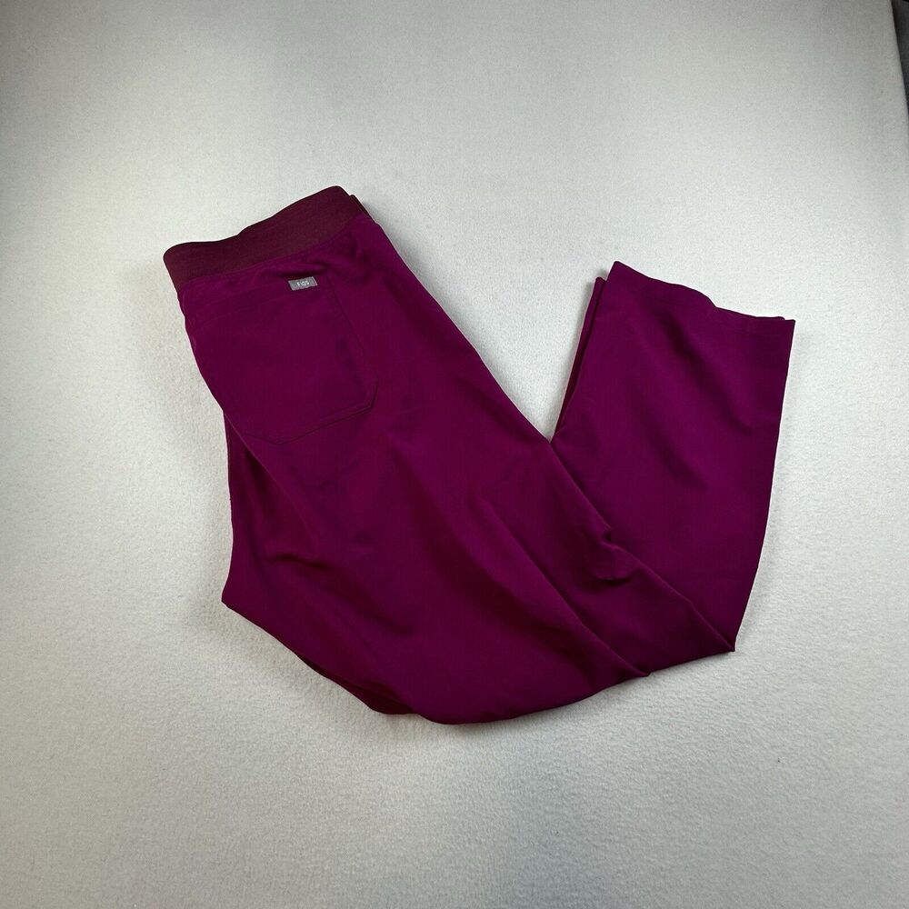 Figs Pants Womens XL Dark Magenta Livingston Scrub Bottom Technical Collection